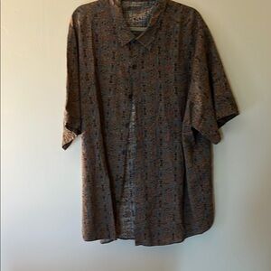 Casual Brown Button Down Shirt with Relaxed Fit